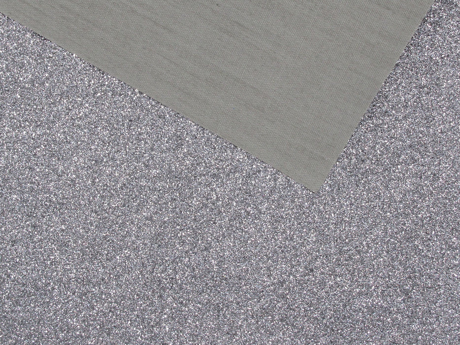 Pewter Extra Fine Glitter Faux Leather Sheet