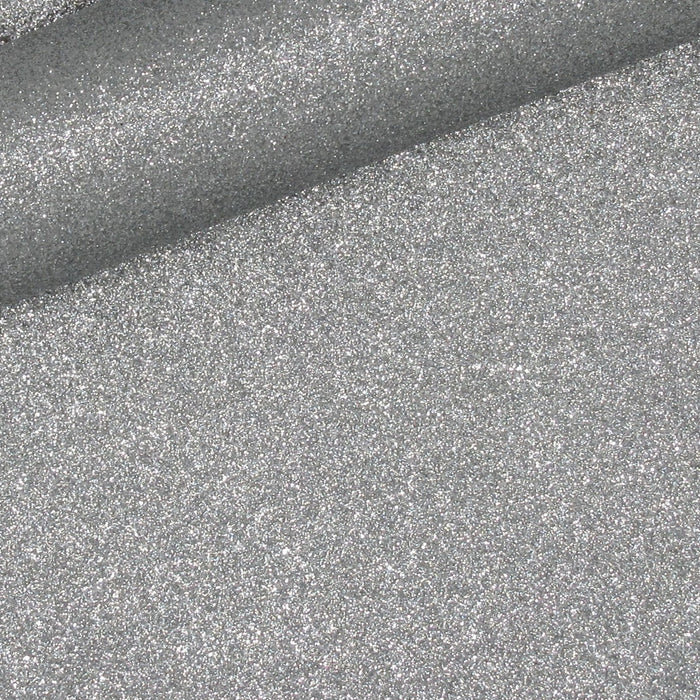 Silver Extra Fine Glitter Faux Leather Sheet
