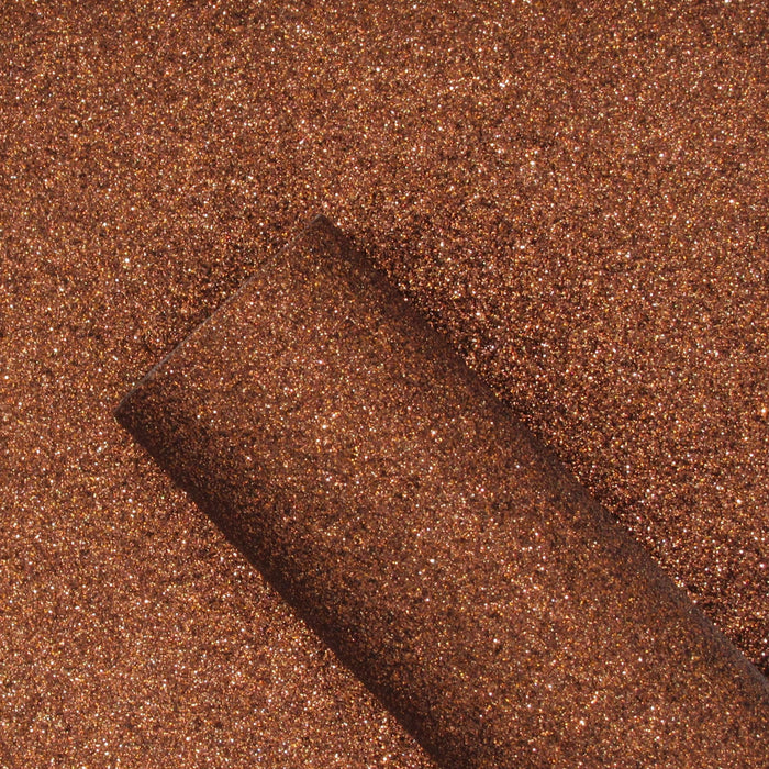 Chocolate Brown Extra Fine Glitter Faux Leather Sheet