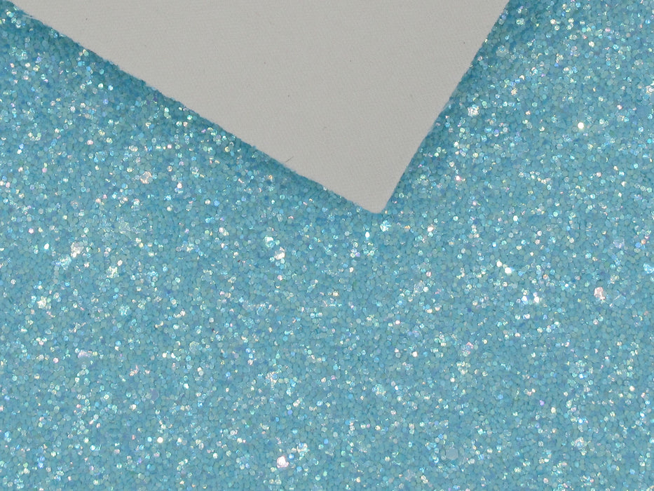 Seafoam Blue Chunky Glitter Faux Leather Sheet