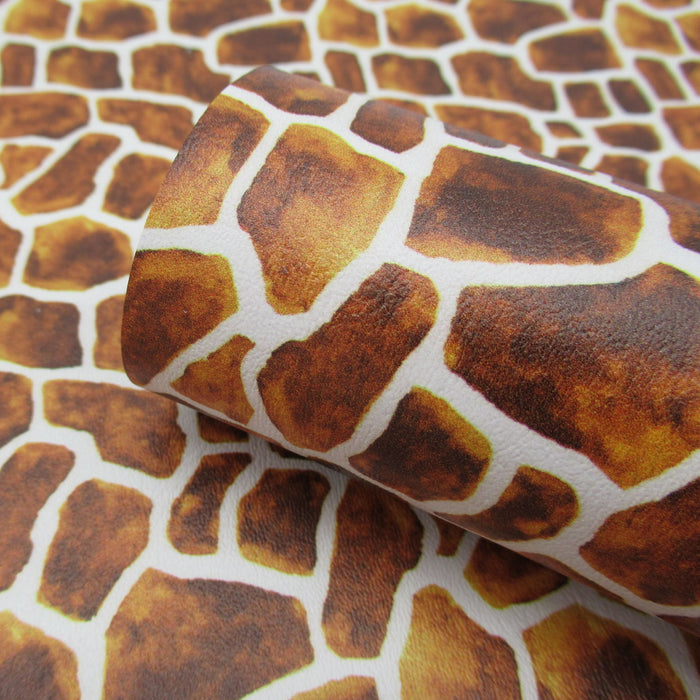 Giraffe Printed Marine Vinyl Faux Leather