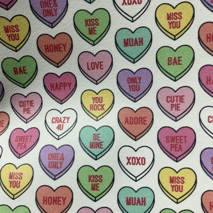 Valentine Heart Candy Printed Leather