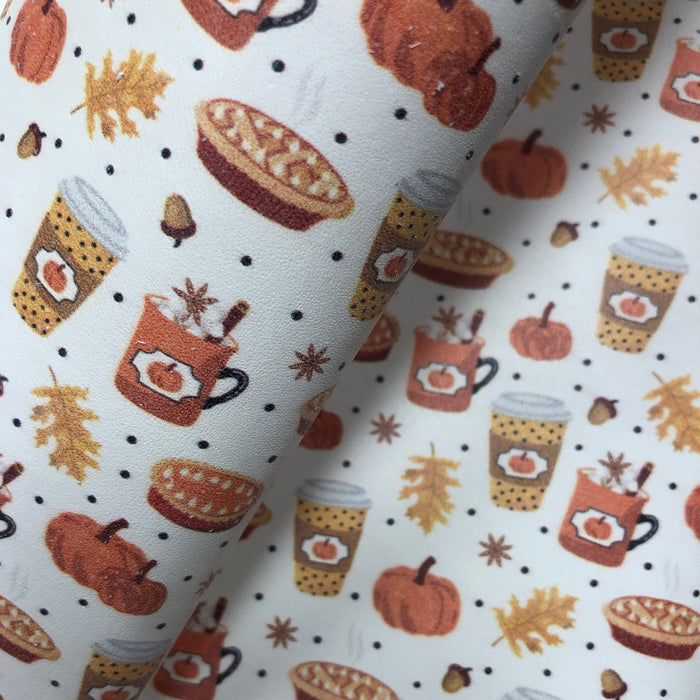 Pumpkin Spice Printed Leather
