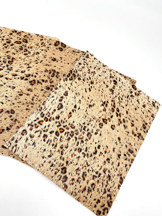 Baby Cheetah Acid Wash Hair-On Cowhide Panels