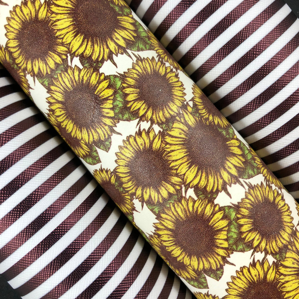 Sunflower Printed Leather