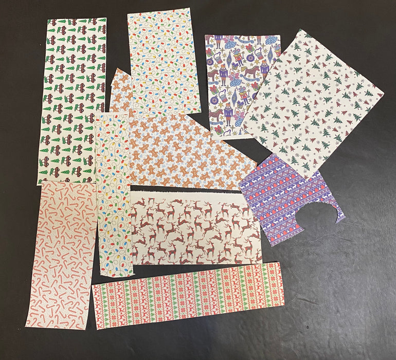 Printed Leather Holiday Scrap - 8oz package