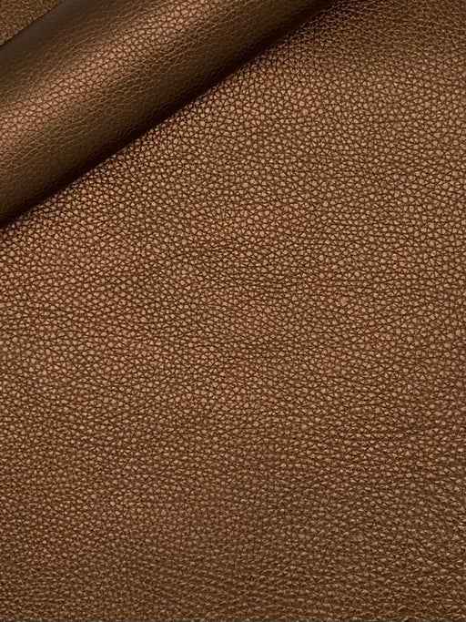 Metallic Bronze Pebble Grain Cowhide