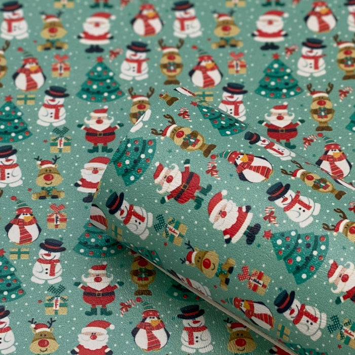 Jolly Holiday Printed Marine Vinyl Faux Leather