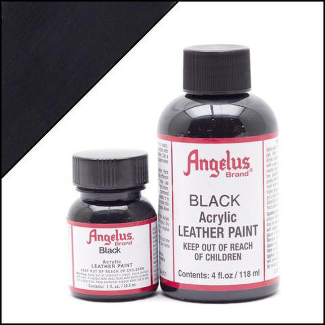 Angelus Black Acrylic Leather Paint